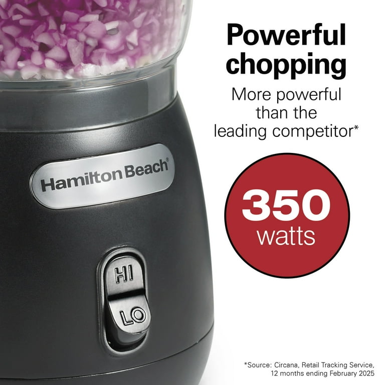Hamilton Beach Food Chopper, 2 Speed, 3 Cup Capacity, BPA-Free