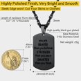 thumbnail image 4 of PROSTEEL Collar con forma de cruz con etiqueta de perro para hombres y niños, cadena con colgante negro de acero inoxidable, versículo de la Biblia inspirador, joyería religiosa cristiana, regalos, 4 of 7