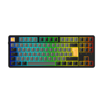 Teclado Gamer Mecánico EK87PRO, TKL 87 Teclas Inalámbrico 2.4G/Bluetooth/Cable, Estructura Gasket, Batería 4000mAh, RGB, Hot-Swappable, para PC/Laptop