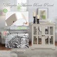 thumbnail image 6 of 32" H LED Accent Cabinet with 7 Color Lights for Collectibles, Modern Storage Cabinet with Tempered Glass Doors, Sideboard Buffet Case with Smartphone-Controlled Lights, 6 of 9