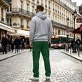 thumbnail image 6 of Resicozy Casual Cargo Pants Men Elastic Waist Sweatpants Loose Fit Lightweight Pants with Pockets Outdoor Hiking Athletic Joggers Green M, 6 of 8