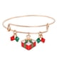 thumbnail image 2 of Pulsera para mujer, regalo de Navidad, pulsera de cristal expandible de Papá Noel para niñas y mujeres, ideal para Acción de Gracias, pulsera de moda., 2 of 2