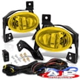 thumbnail image 4 of AJP Distributors Pair Front Bumper JDM Yellow Lens Driving Fog Lights Lamps Assembly Left Right Set Chrome Housing +Wiring Harness Relay Switch Kit Compatible/Replacement For Honda CRV 2010 2011 10 11, 4 of 11