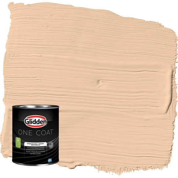 Glidden One Coat Caramel Ice / Orange Semi-Gloss Interior Paint with Primer, 1 Quart