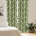 thumbnail image 2 of Ambesonne Frog Curtains, Skull Camouflage Design, Pair of 28"x63", Sage Pine Green, 2 of 5