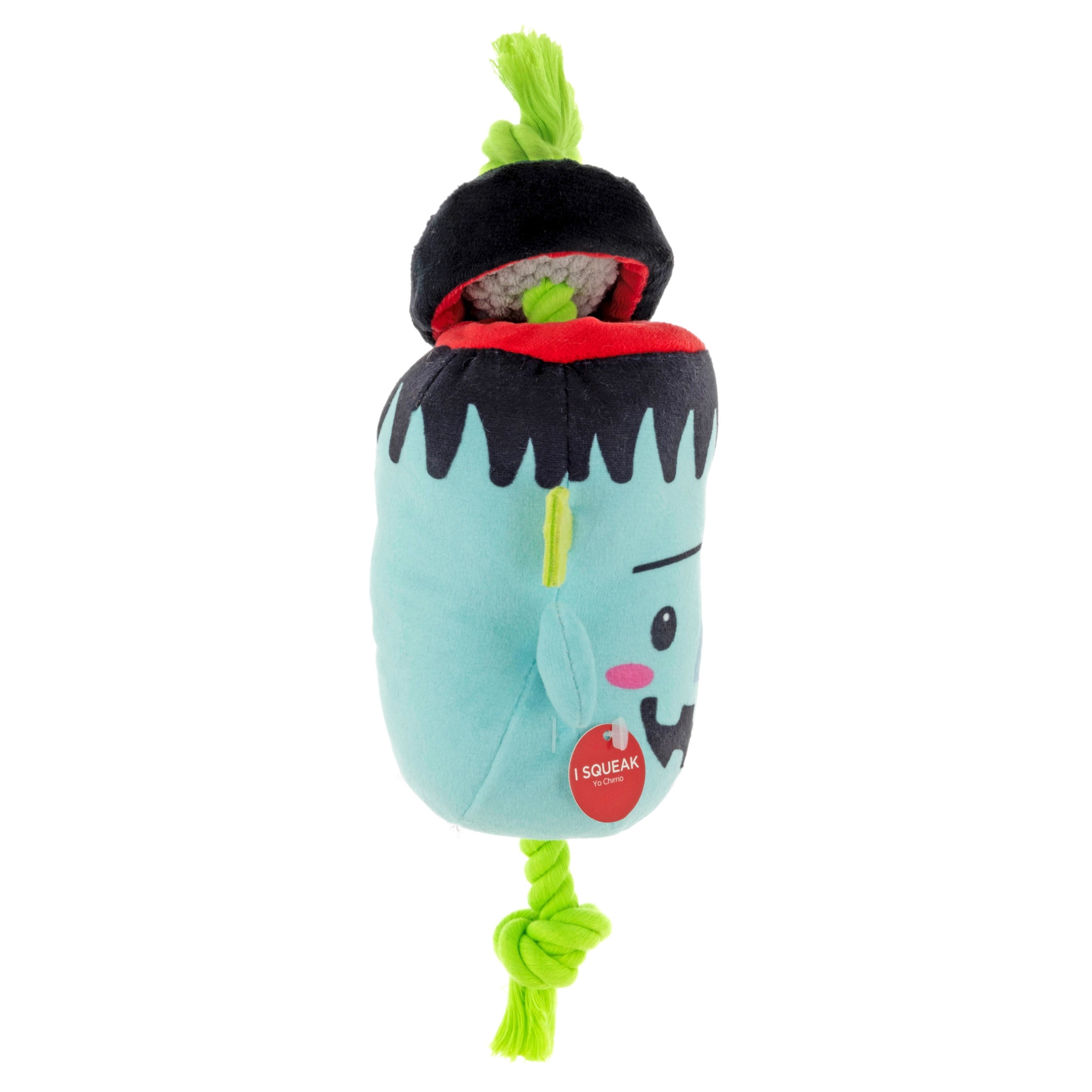 Vibrant Life Halloween Jouet en peluche grinçant de 10,5 pouces avec corde de traction, Frankenstein