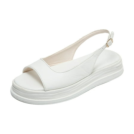

Lolmot Women s Fashionable Slippers Sponge Cake Thick Sole Casual Sandals Cushioned Thick Sole Shoes Non-slip Fashion Thick Open Sole Slippers Comfort Indoor and Outdoor Pillow Sandals