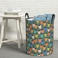 thumbnail image 5 of colorful strawberry print Laundry Basket, Laundry Hamper Waterproof Laundry Bag Clothes Hamper Laundry Bin with Handles for Bedroom, Living Room, Kids Room-#, 5 of 5