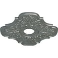 thumbnail image 3 of Ekena Millwork 17 3/4"OD x 3 1/8"ID x 1"P Peralta Ceiling Medallion (Fits Canopies up to 4 5/8"), Hand-Painted Platinum, 3 of 6