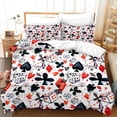 thumbnail image 1 of 3D Abstract Playing Card Dice Quilt Cover Set Bedding Set Duvet Cover, 1 of 3