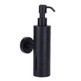 thumbnail image 4 of Dispensador de champú 200 ml dispensador de jabón redondo montado en la pared champú gel de ducha contenedor suministro de baño negro, 4 of 14