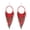 Red, variant on Bohemian Women Beads Tassel Round Dangle Long Hook Earrings Statement Jewelry