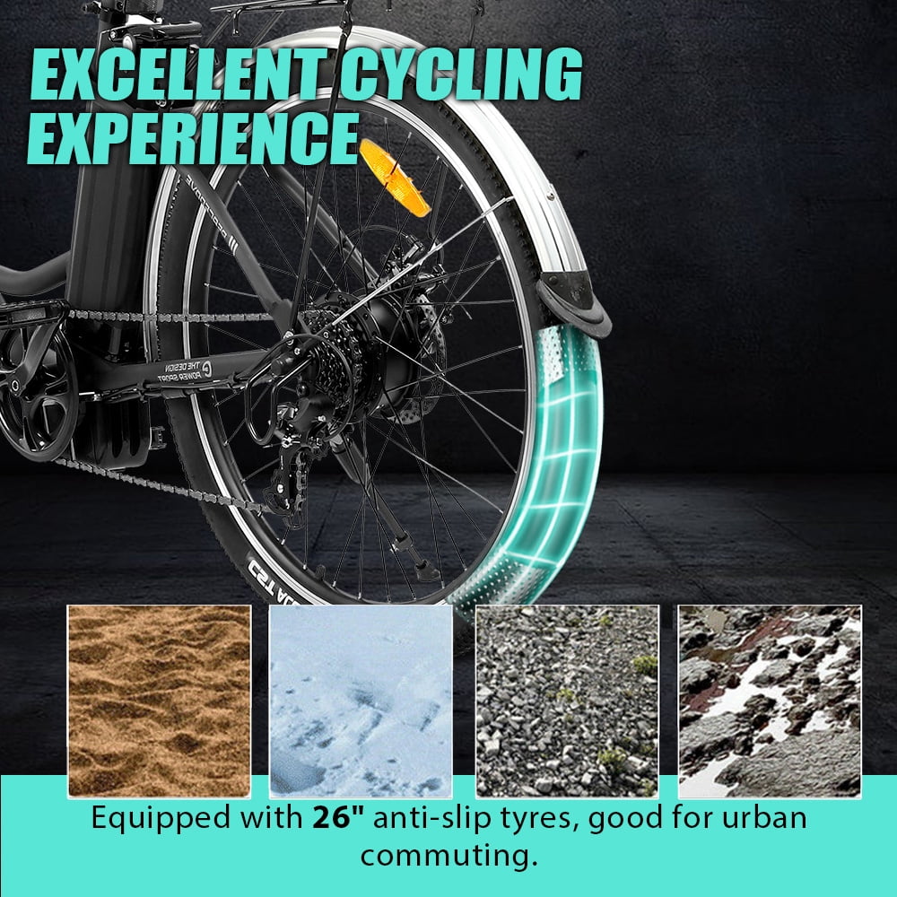 ECOTRIC Electric City Cruiser Bicycle 26" 20 MPH 350W with Basket Step Through E-bike Commute for Adult Female Male Pedal Assist A-E516646 UL2849