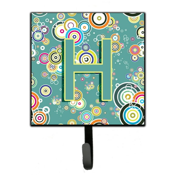Letter H Circle Circle Teal Initial Alphabet Leash or Key Holder
