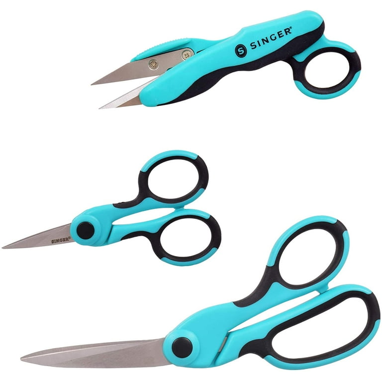 Sewing Scissors Bundle, 8.5 Heavy Duty Fabric Scissors, 4.5 Detail  Embroidery Scissors, 5 Thread Snips with Comfort Grip 