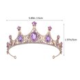 thumbnail image 2 of Miangastore Purple Rhinestone Crown for Women Vintage Style Wedding Hair Accessory 0.87x0.43 Inches, 2 of 8