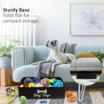 thumbnail image 4 of Brabtod Dog Toy Box and Storage Bin With Handle - Trapezoid Basket Chest Organizer for Pet Toys, Blankets and Accessories,Personalizable, Black, 4 of 7