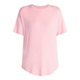 thumbnail image 6 of Time and Tru Women's Tunic Tee with Short Sleeves, Sizes XS-XXXL, 6 of 6