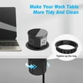 thumbnail image 2 of Automatic Pop Up Outlet, 4.33 inch Pop Up Outlet for Countertop with 15W Wireless Charger 3 AC Plug 1 USB-A 1 USB-C Hidden Outlet 5 FT Cord for for Kitchen/Home/Office, 2 of 7