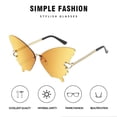 thumbnail image 4 of Geniales de sol de mariposa, anteojos huecos, parasoles, accesorios grandes, de sol para protección de Halloween, damas, fiestas, niñas , AMARILLO Yinane Los anteojos, 4 of 8