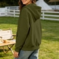 thumbnail image 4 of Plus Size Women's Full Zip Hoodie Thicked, Oversized Long Sleeve Hooded Sweatshirt with Pockets, Womens Zip Up Hoodies with Hoods, Green, XXL, 4 of 6