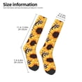 thumbnail image 3 of Bingfone Compression Socks for Women and Men Long Socks for Running Athletic Cycling Nurse-Artistic Zebra Print Sunflower, 3 of 8