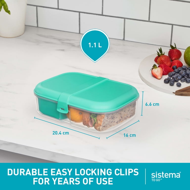 Sistema Lunch Contenitore Per Nastri – Porta Pranzo 1,1 Litri In Plastica – Ideale Per Ufficio E Scuola