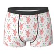 thumbnail image 6 of Men's Boxer Briefs, Bohemian Funny Rabbit Flower Love Soft Comfy Mens Underwear Boxer Briefs Breathable With Widen Waist, 6 of 7