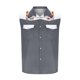 thumbnail image 4 of Camisas de Cuello para los Hombres de Moda Casual Imprimir Turndown Cuello sin Mangas Bolsillos Deportivos Tanque, Ligero Top de Verano, 4 of 5