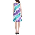 thumbnail image 3 of FORMRS Summer Dress for Women Loose U Neck Sleeveless Midi Beach Sundresses with Pockets, Green Drawing, 3 of 8