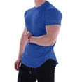 thumbnail image 3 of Running Shirt Men Solid Muscle Tee Short Sleeve Regular Shirt for Summer Casual Plain Daily T Shirts Fashion Clothes, 3 of 4