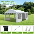 thumbnail image 3 of Gartoo 13'x20' Heavy Duty Party Tent, Outdoor Party Wedding Tent Canopy Event Shelter with Removable Sidewalls & Built-in Sandbags, Waterproof Commercial Gazebo Tents for Patio Garden Events, 3 of 8