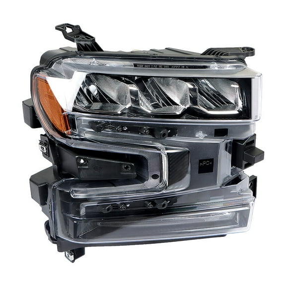 Headlight Assembly For 2019-2020 Silverado 1500 LED Black Housing Passenger Side