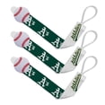 thumbnail image 2 of BabyFanatic Officially Licensed Unisex Baby Pacifier Clip 3-Pack MLB Oakland Athletics, 2 of 3