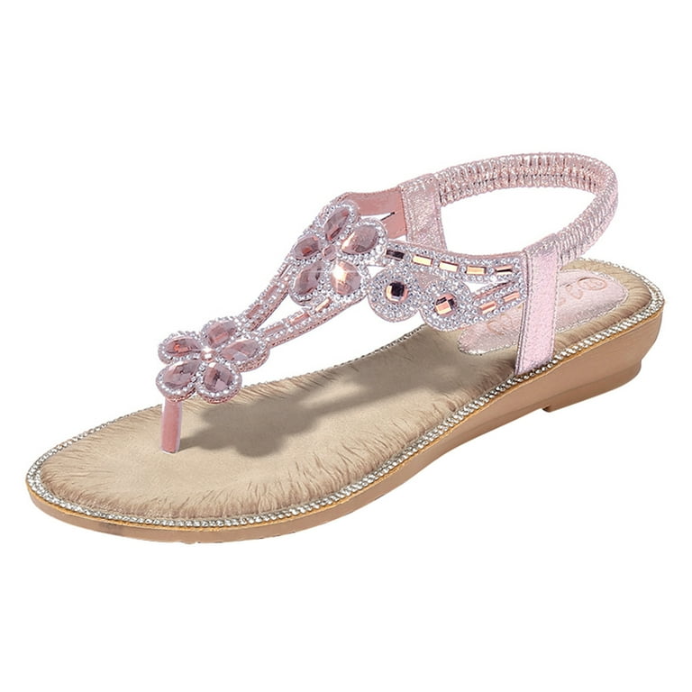 CBGELRT Womens Sandals Pink S for Women Sandals Size 6 Sandals Wedges Fashion  Women's Shoes Sandals for Women Summer Buckle Flip Shoes Strap Flops Women's  Sandals Cute Summer Shoes for Women 