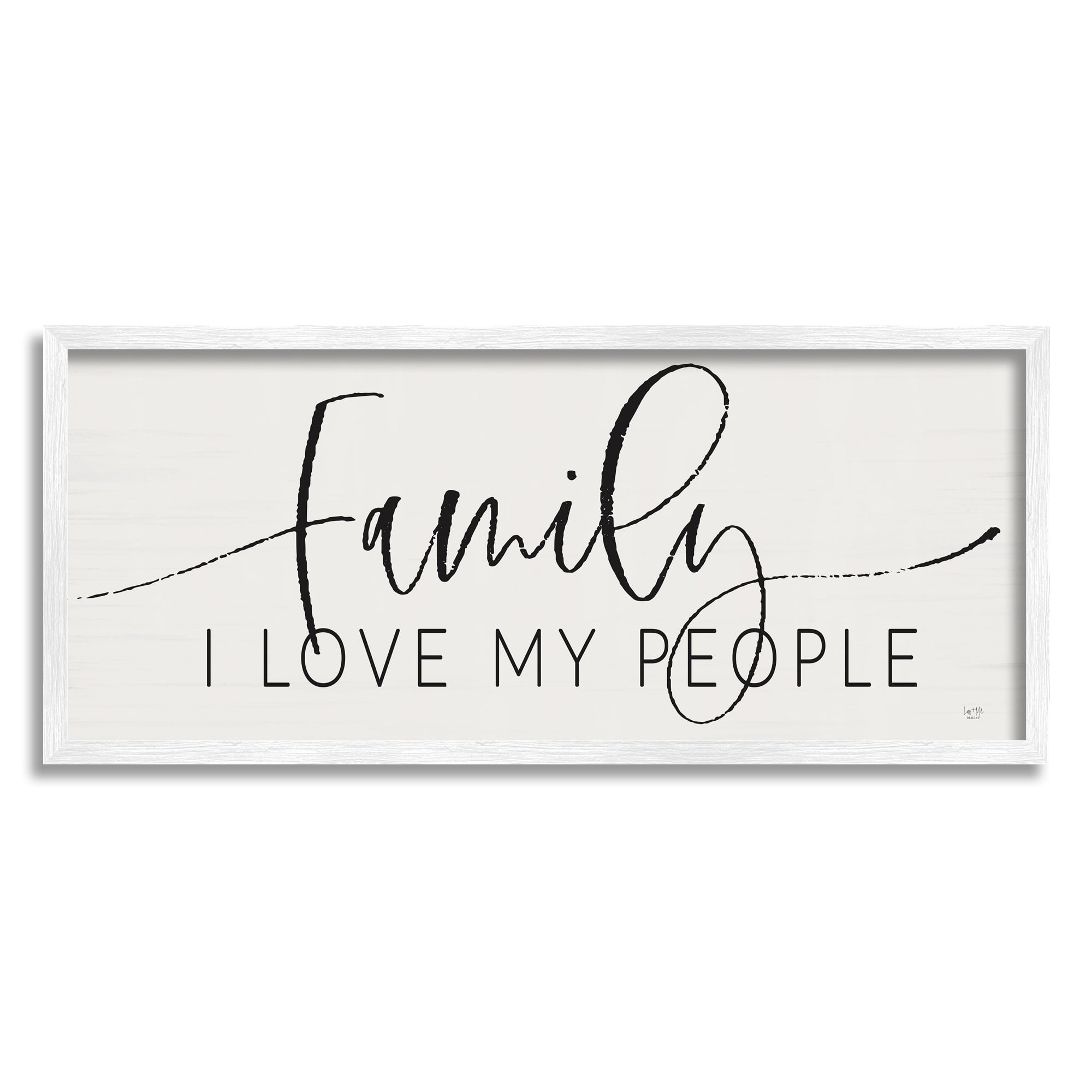 Stupell Industries I Love My People Affectionate Family Phrase Graphic Art White Framed Art Print Wall Art, Design by Lux + Me Designs