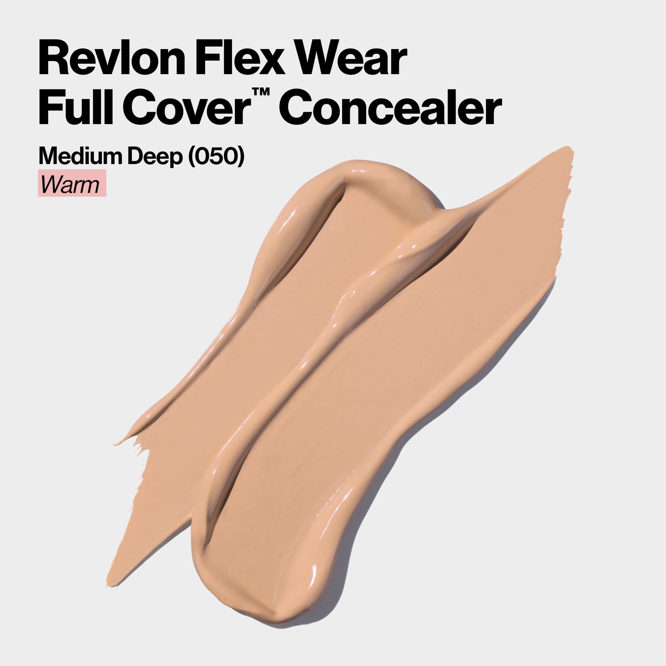 (2 pack) Revlon ColorStay Flex Wear Concealer, Full Coverage, 24HR Wear, 050 Medium Deep, 0.34 fl oz