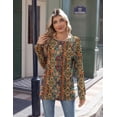 thumbnail image 4 of Zeagoo Womens Long Sleeve T-shirts Casual Fall Tunic Tops Work Fashion Cute Sweaters Button Design, 4 of 6