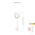 thumbnail image 3 of ANGARA Freshwater Cultured Pearl Lariat-Style Heart Necklace in 14K Rose Gold for Women | June Birthstone, Birthday, Anniversary, Jewelry Gift for Women | Pearl Necklace, 3 of 8