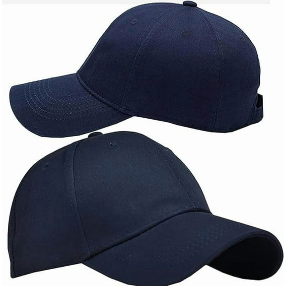 Metal Buckle Closure Adjustable Baseball Cap, Baseball Cap 100% Cotton Hats for Men Hats for Women (2 Pack)