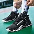 thumbnail image 5 of Men's High-Top Basketball Sneakers, Durable Leather Performance Shoes with Non-Slip Sole for Sports, Training, and Casual Wear, 5 of 9