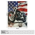 thumbnail image 4 of PRATYUS Dirt Bike American Flag Motocross Biker Throw Blankets Ultra-Soft Thicken Flannel Blanket for Chair Bedroom Sofa 50x60in, 4 of 6