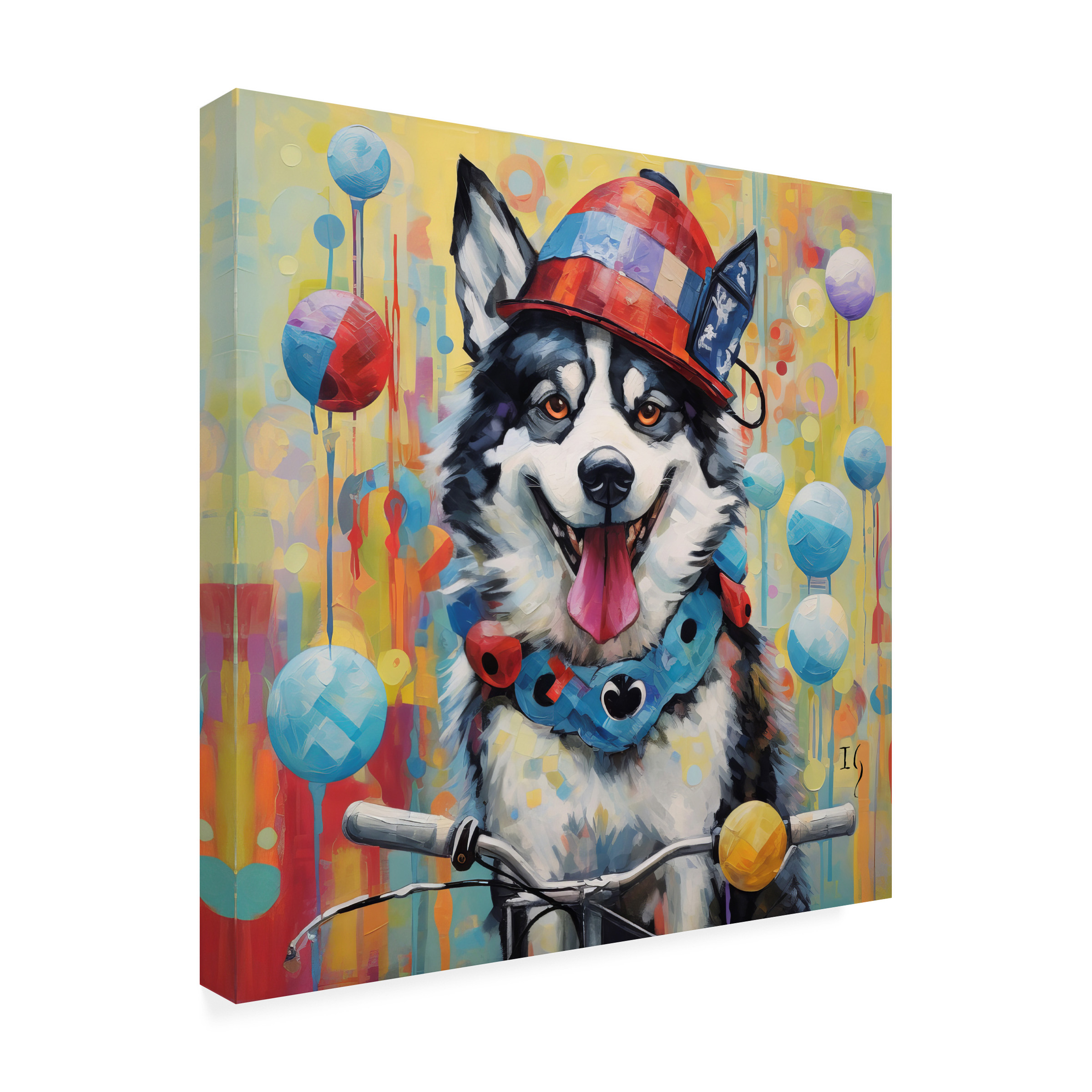 Canvas Wall Art - Ivan Guaderrama 'Jester Playful Essence' Wall Art for Living Room, Bedroom, or Office DÃ©cor by Trademark Fine Art - 35 x 35 Inches