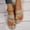 Beige, variant on Women's Denim Jean Sandals Cute Dressy Toe Ring Strappy Slip on Slide Flats Sandal Dark Blue 8.5(40)