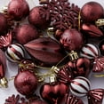thumbnail image 5 of JeashCHAT 16 Pcs Christmas Ball/Snowflake/Candy/Heart/Nut Ornaments Hanging Baubles Set for Holiday Xmas Christmas Tree Decorations (Red), 5 of 5