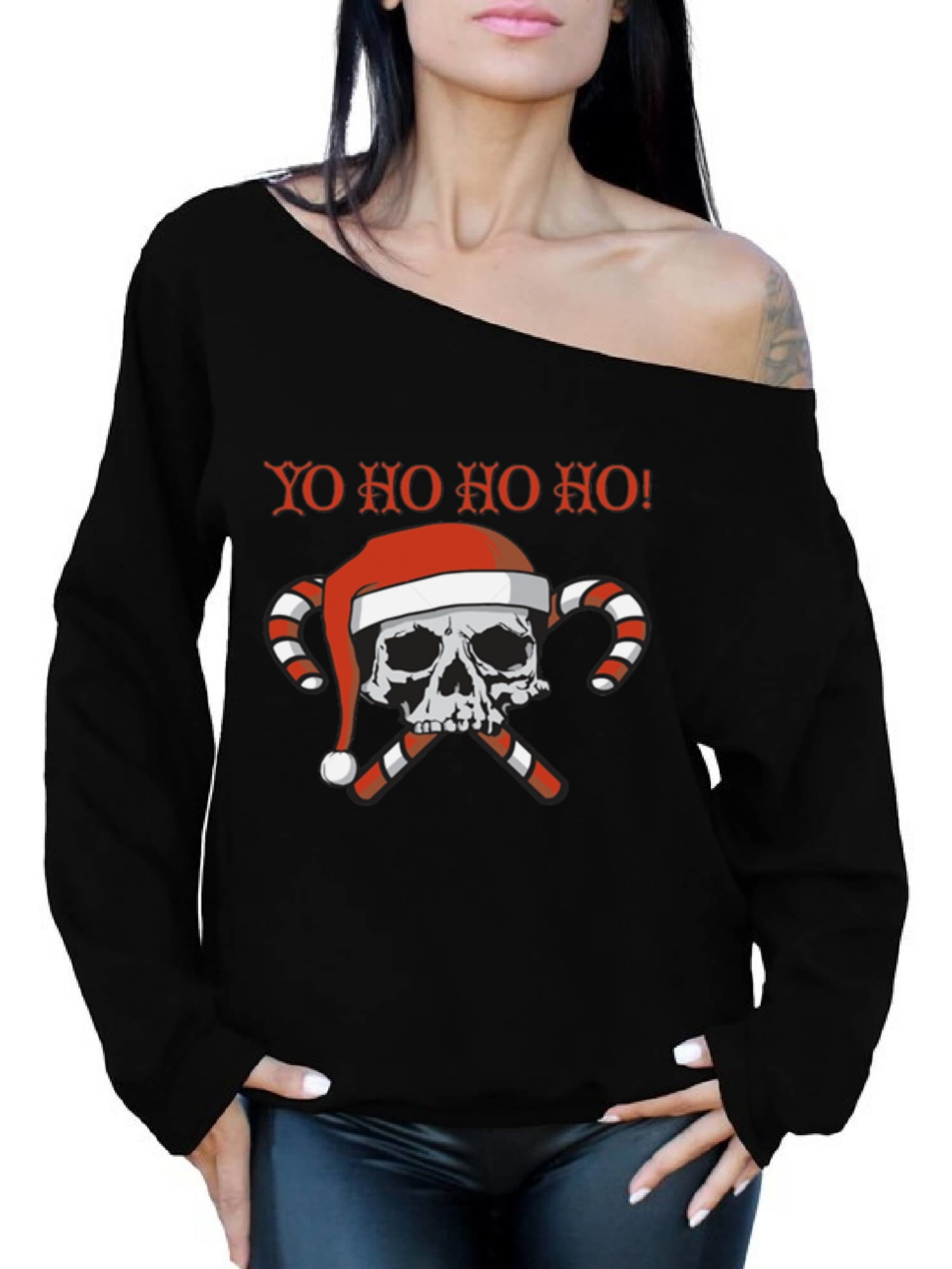 Skull /& Crossbones Ugly Christmas Sweater Black Toddler Hoodie