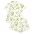 thumbnail image 4 of LIZUOJUN Satin Pajamas for Women Set Short Sleeve Shorts Sleepwear 2 Piece Lounge Set Breathable Pjs Loungewear Sleepwear - 2XL, 4 of 4