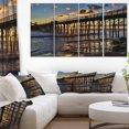 thumbnail image 1 of Pacific Ocean Sunset Oceanside Pier - Modern Seascape Canvas Artwork, 1 of 3