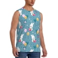 thumbnail image 2 of Daiia Rabbit And Balloon Printed Men's Tank Tops,Casual Soft Sleeveless Gym Muscle Shirts Bodybuilding Tee-XX-Large, 2 of 8