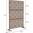 thumbnail image 4 of Neutypechic Outdoor Privacy Screen with Stand 76" x 47.2" x 15.7" Metal Balcony Decorative Screen, 4 of 5